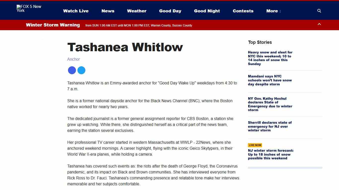 Tashanea Whitlow FOX 5 New York